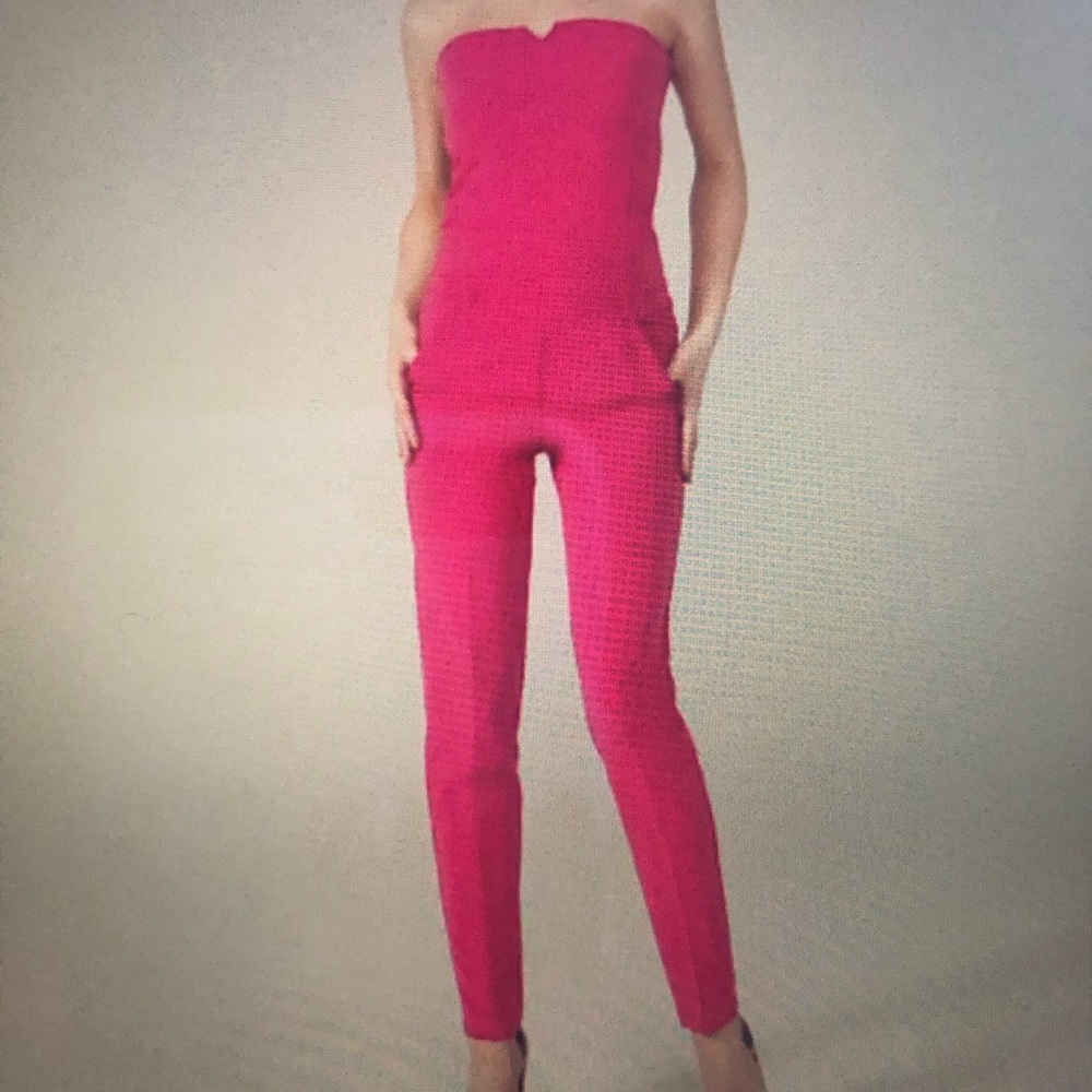 Pepe Runa Hot Pink Jumpsuit Strapless